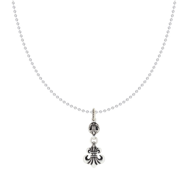 925 Sterling Silver Double Iris Pendant Necklace - Round Medallion with 3D Iris Motif, Minimalist Layering Jewelry - Image 5
