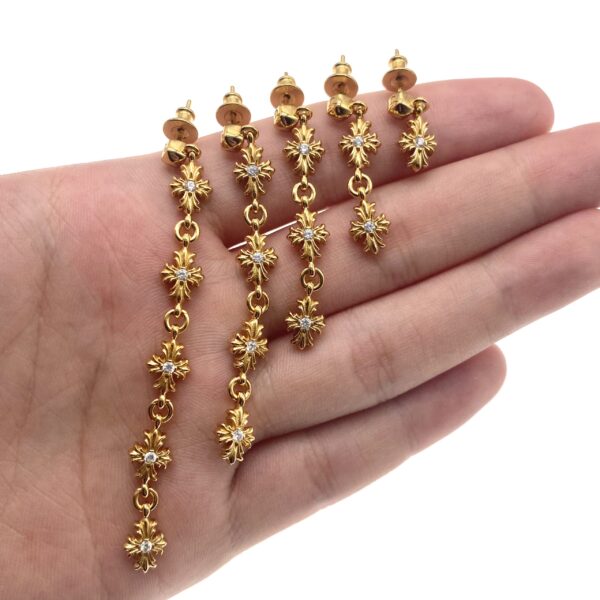 925 Sterling Silver Gold Vermeil Modular Moissanite Earrings | DIY Stackable Jewelry for Solo or Layered Looks - Image 3