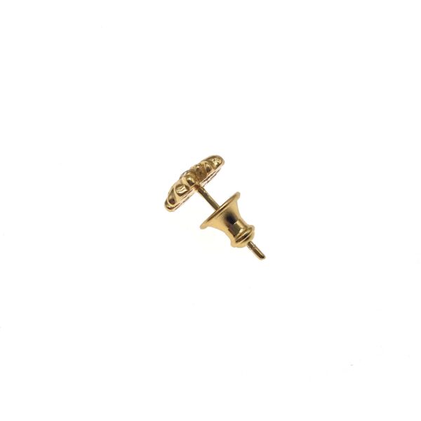 Baroque Gothic Mini Cross Earrings – Moissanite & Engraved Gold Plated 925 Silver - Image 4