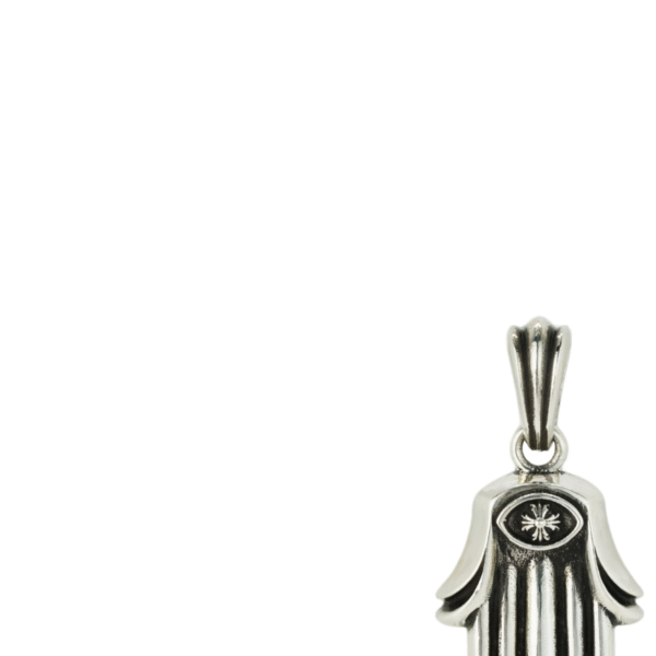 925 Sterling Silver Hamsa Cross Pendant Necklace | Bohemian Spiritual Amulet Jewelry - Image 4
