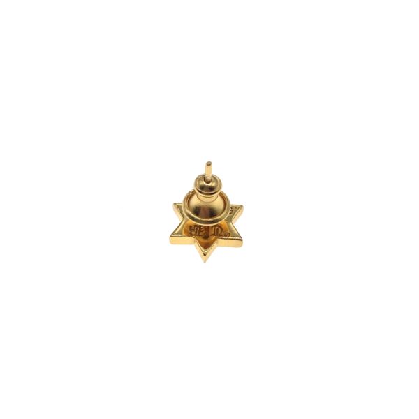 Sparkling Hexagram Moissanite Stud Earrings in 22K Gold Plated 925 Sterling Silver | Luxurious Geometric Jewelry - Image 6