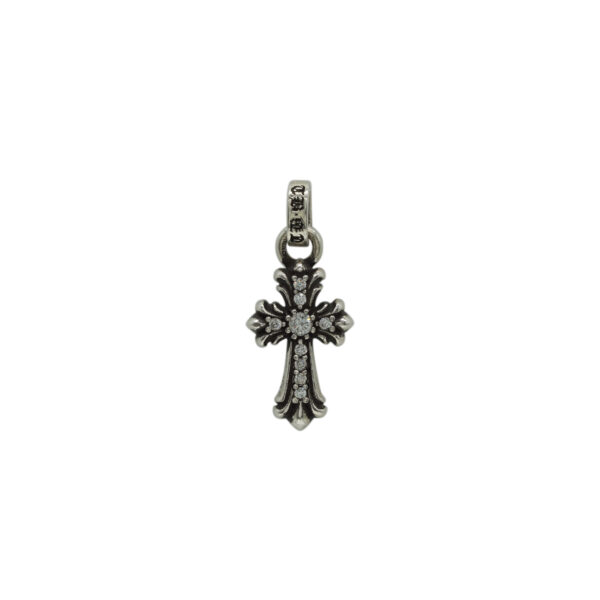 Gothic Moissanite Cross Necklace - Hand-Set Mini Pendant in 925 Sterling Silver - Image 6