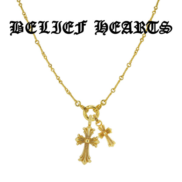 Gothic Boho Gold-Plated Pendant Necklace | Hand-Set Moissanite in 925 Silver & 22K Gold - Image 4