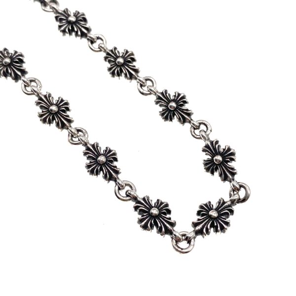 Gothic Cross Bracelet - Dark Vintage Hand Chain with Moissanite & 925 Silver - Image 5