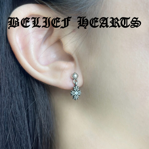Street Goth Y2K Adjustable Earrings in 925 Sterling Silver | Multi-Layer Chain Cross Jewelry with Edgy Urban Aesthetic - Image 3