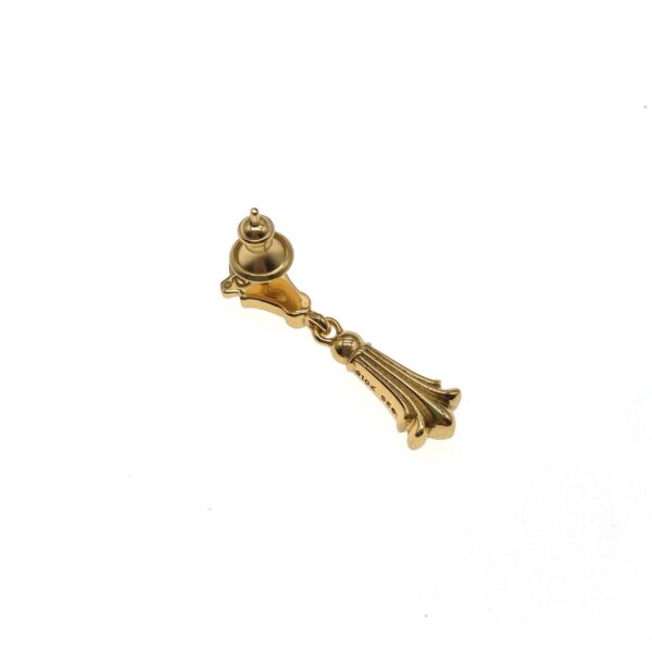 "Vintage Boho Floral Drop Earrings | 925 Gold-Plated Sterling Silver with Moissanite, Everyday Stackable Jewelry" - Image 9