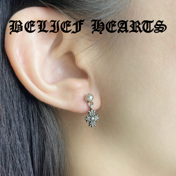 Street Goth Y2K Adjustable Earrings in 925 Sterling Silver | Multi-Layer Chain Cross Jewelry with Edgy Urban Aesthetic - Image 2