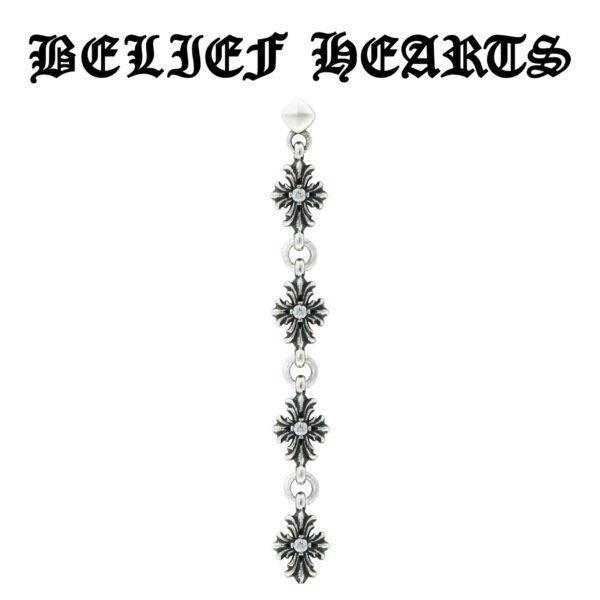 Street Goth Y2K Adjustable Earrings in 925 Sterling Silver | Multi-Layer Chain Cross Jewelry with Edgy Urban Aesthetic - Image 11
