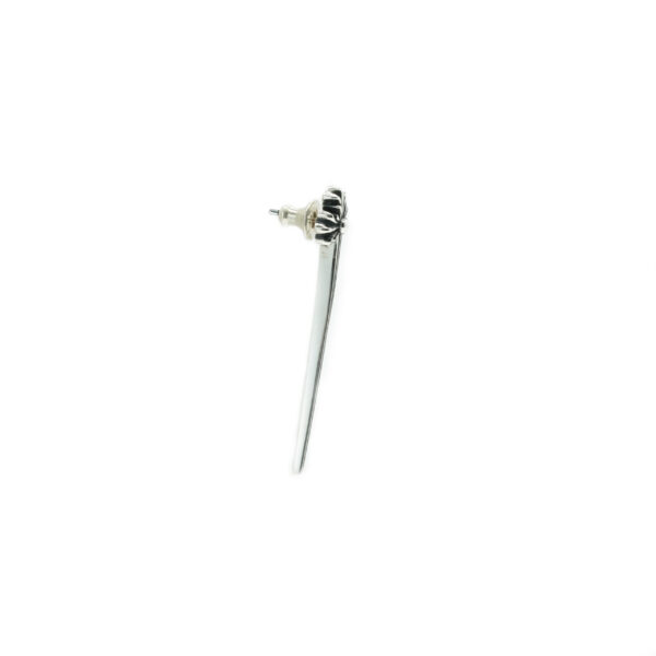 Industrial Gothic Hooked Cross Earrings | Edgy Unisex 925 Sterling Silver Vintage Dark Jewelry - Image 2