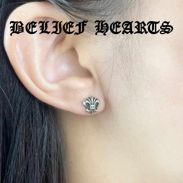 Gothic Y2K Moissanite Earrings in 925 Sterling Silver | Medieval-Inspired Unisex Jewelry with Iris Flower Motif for Timeless Edge - Image 2