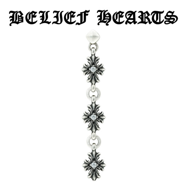 Street Goth Y2K Adjustable Earrings in 925 Sterling Silver | Multi-Layer Chain Cross Jewelry with Edgy Urban Aesthetic - Image 10
