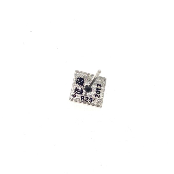 Geometric Square Cross Hand-Set Moissanite Stud Earrings | 925 Sterling Silver Artisan Craftsmanship - Image 4