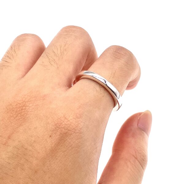 Engravable Gothic Street-Style Ring | 925 Sterling Silver Bold Personalized Band - Image 2