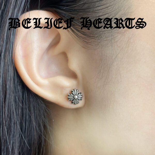 Gothic Y2K Punk Cross Earrings in 925 Sterling Silver with Moissanite - Retro Unisex Jewelry for Edgy Daily Wear - Image 5