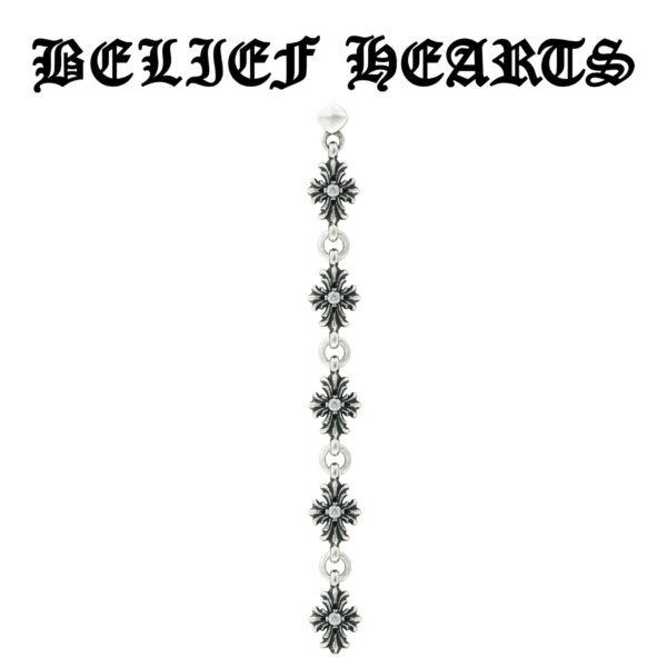 Street Goth Y2K Adjustable Earrings in 925 Sterling Silver | Multi-Layer Chain Cross Jewelry with Edgy Urban Aesthetic - Image 12