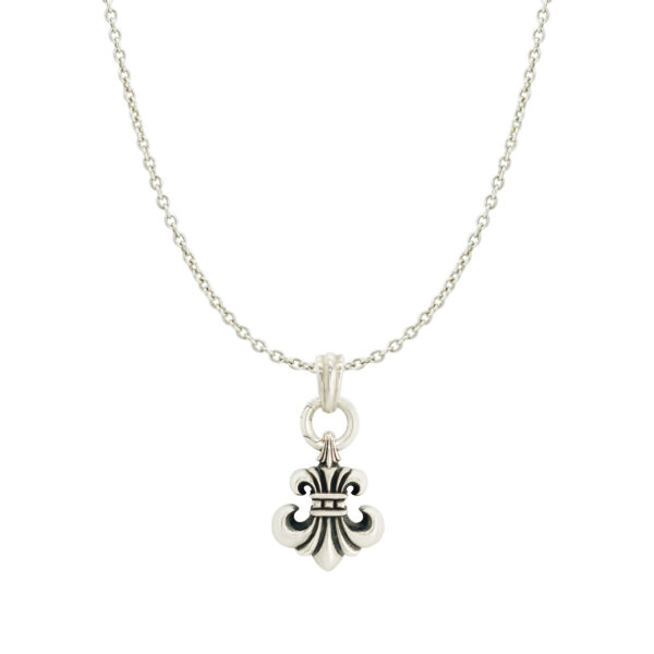 925 Sterling Silver Antique Scout & Iris Pendant Necklace | Gothic Bohemian Royal Emblem Jewelry - Image 2