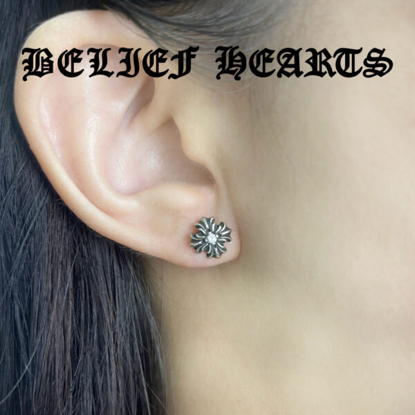 Gothic Y2K Punk Cross Earrings in 925 Sterling Silver with Moissanite - Retro Unisex Jewelry for Edgy Daily Wear - Image 4