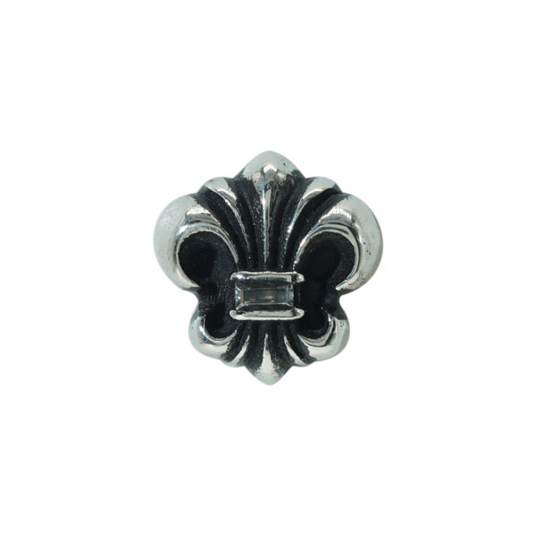 Gothic Y2K Moissanite Earrings in 925 Sterling Silver | Medieval-Inspired Unisex Jewelry with Iris Flower Motif for Timeless Edge - Image 4