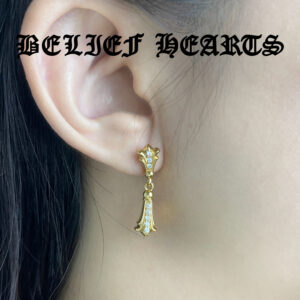 "Vintage Boho Floral Drop Earrings | 925 Gold-Plated Sterling Silver with Moissanite, Everyday Stackable Jewelry"