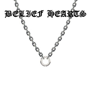 Gothic Box Chain Necklace - 925 Sterling Silver with Decorative Attachment Ring | Customizable Pendant Jewelry for Dark Aesthetic